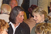 Tamara Zieschang im Gespr&auml;ch bei der Luckauer Keller- und Kirchennacht